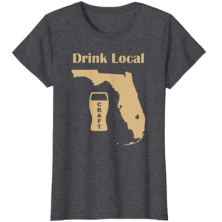 Drink Florida Craft Beer UCF Knights Dark Grey and Gold Womens