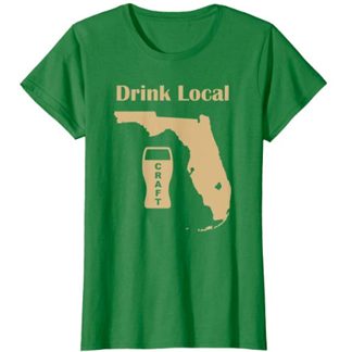 USF Bulls Green and Gold Drink Florida Craft Beer Womens Shirt