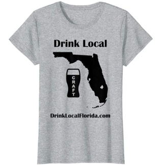 Drink Florida Craft Beer Shirt Green Womens