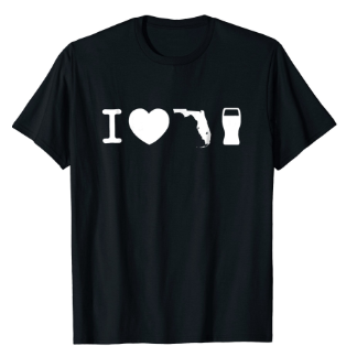 I Love Florida Beer Shirt Black