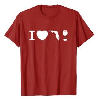 I Love Florida Wine Mens Red Shirt