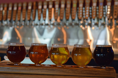 Flight from Naughty Monk Brewery
